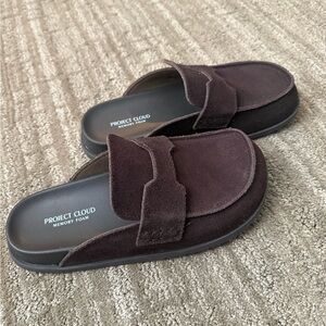 Women’s Dark Brown Suede Slip-On Loafers